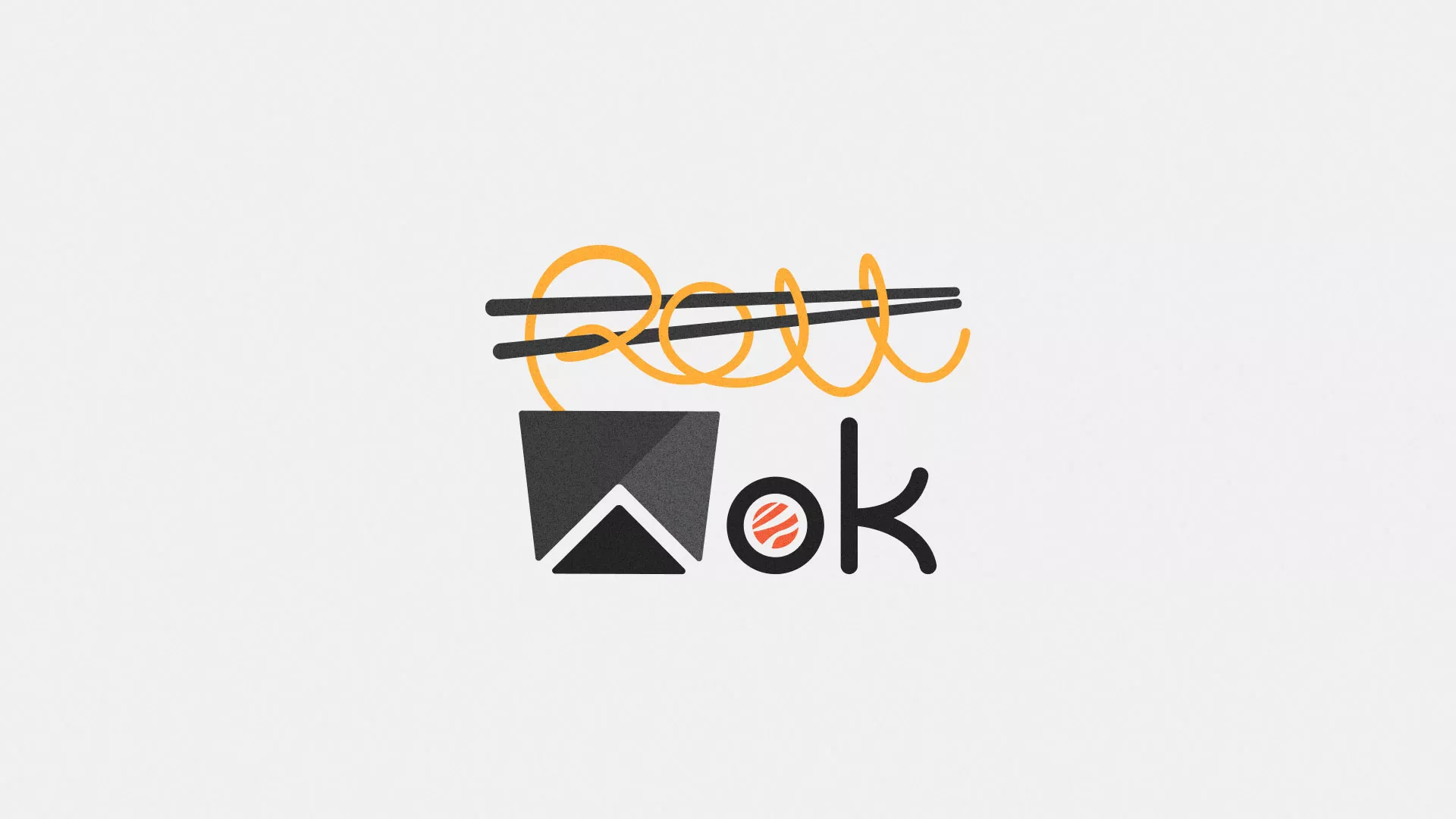 Разработка логотипа суши-бара «Roll Wok Club» в Дивногорске