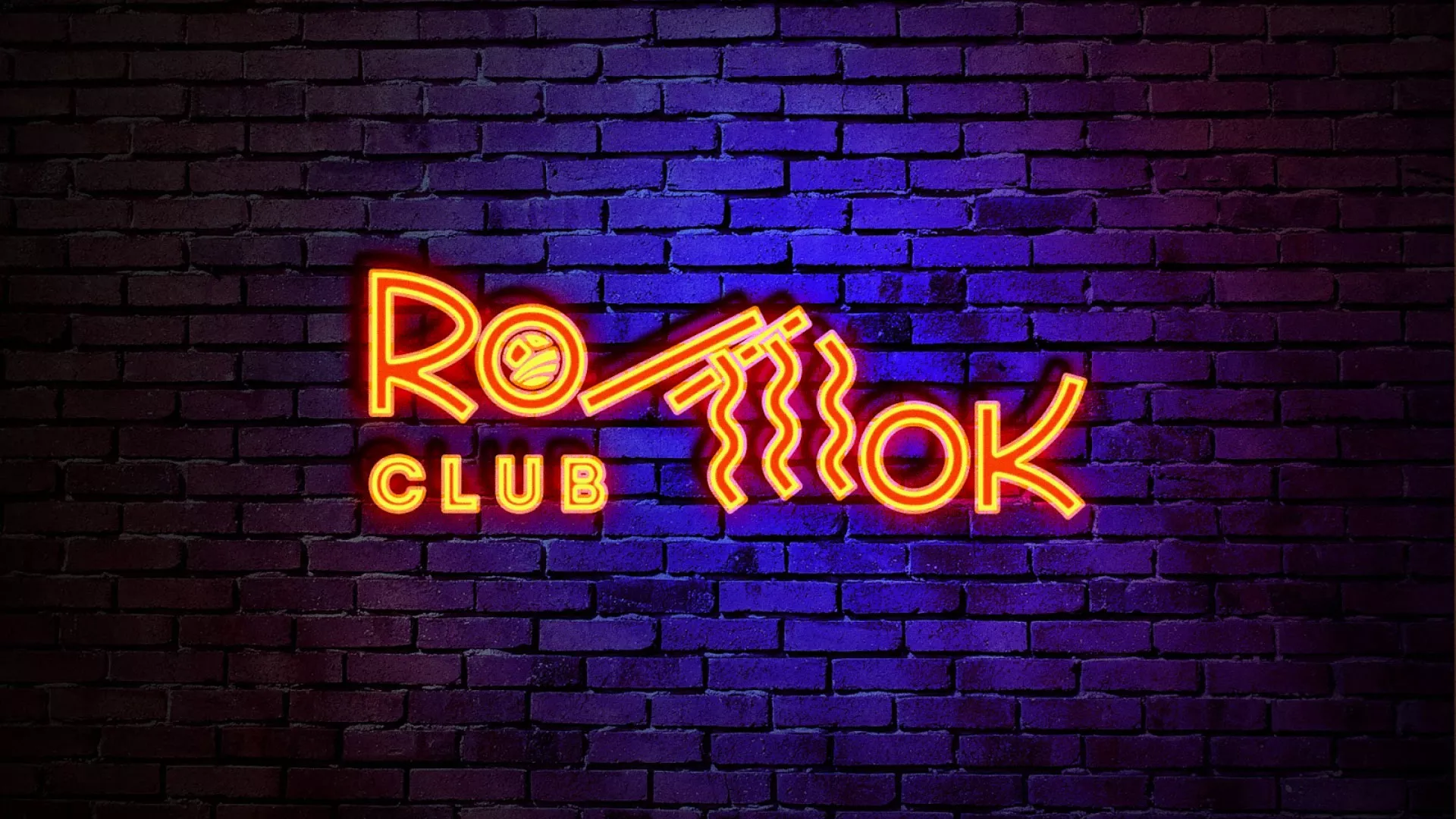 Разработка интерьерной вывески суши-бара «Roll Wok Club» в Дивногорске